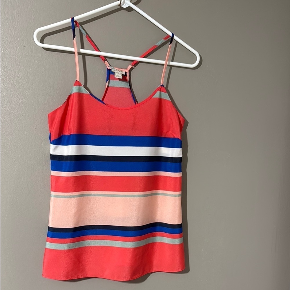 J. Crew Vibrant Striped Camisole in Red and Blue